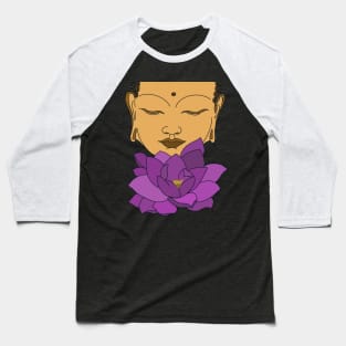 Buddha and Lotus flower Baseball T-Shirt